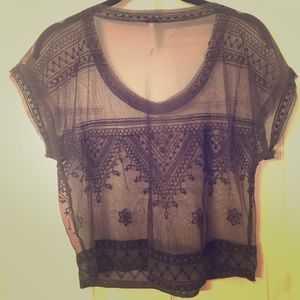 Free People Sheer Crop Top